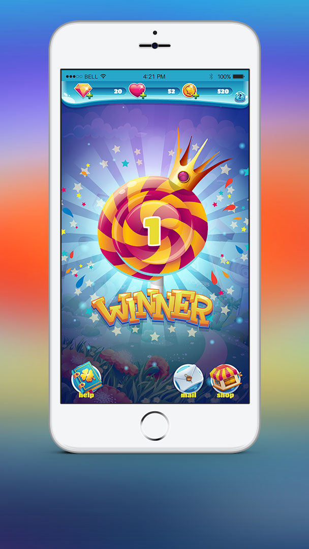 Sweet World Game Gameplay Screenshot Award Candy Reward